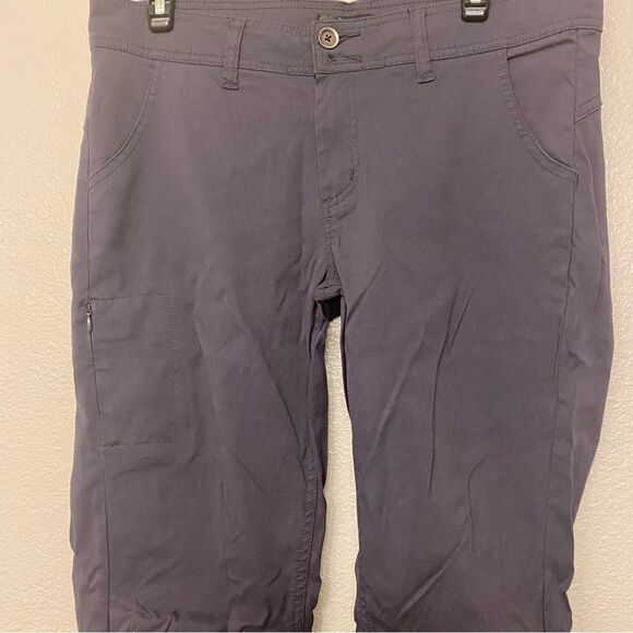 Prana Halle Original Roll Tab Convertible nylon Hiking pants dark gray 10 Reg - Picture 4 of 11